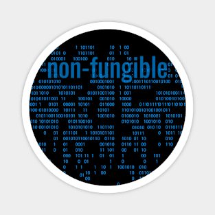 Crypto Tech Blue Non-Fungible Digital Array Magnet